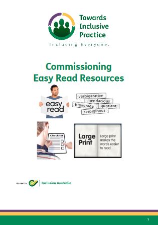Front page of Easy Read guide
