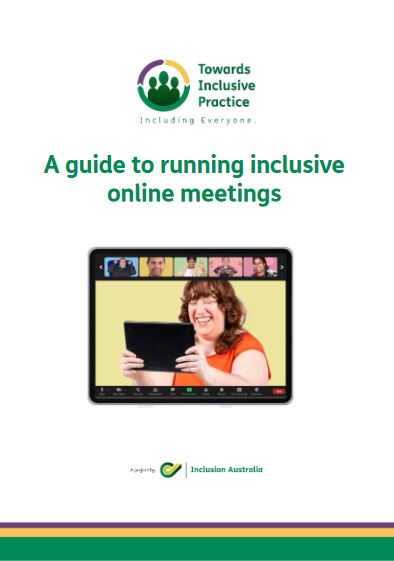Front page of Guide to Running Inclusive Online Meetings