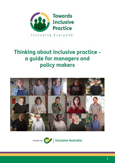 Front page of Thinking about Inclusive Practice guide
